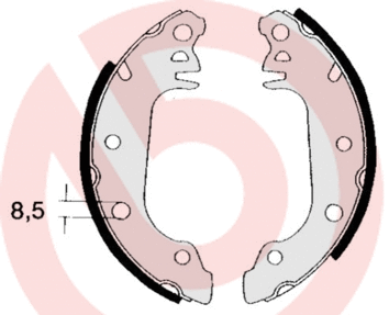 Brake Shoe Set (S 24 504)