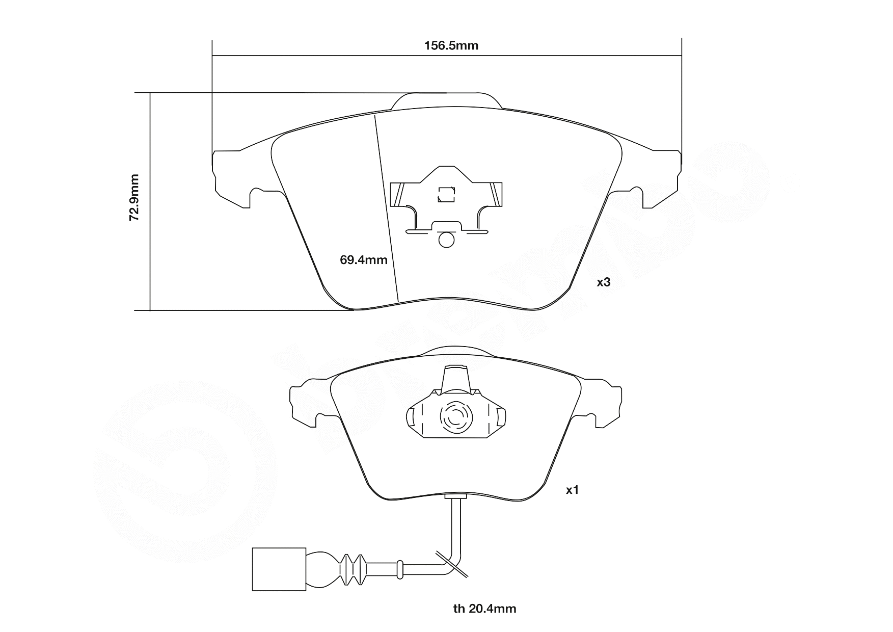 High Performance Brake Pad Set