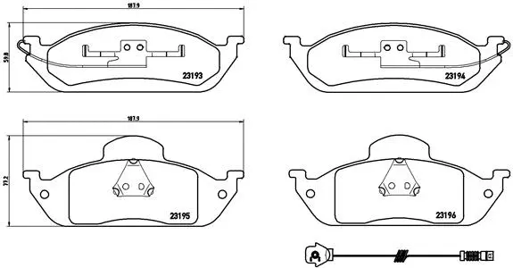 Brake Pad Set, disc brake (P 50 039)