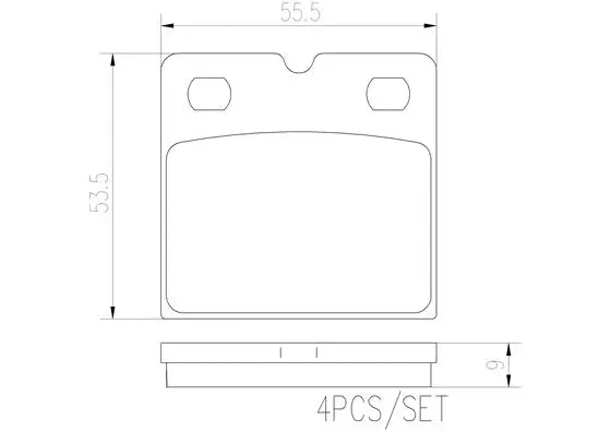 Brake Pad Set, disc parking brake (P02001N)