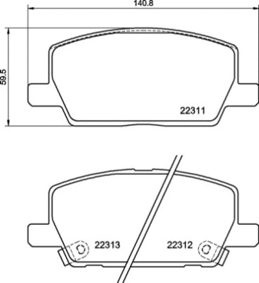 Brake Pad Set, disc brake (P 07 012)