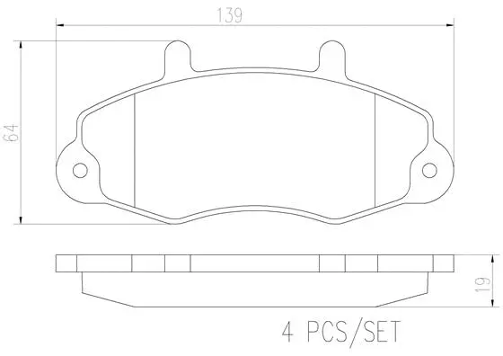 Brake Pad Set, disc brake (P24032N)