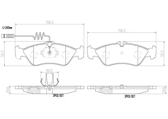 Brake Pad Set, disc brake (P50082N)