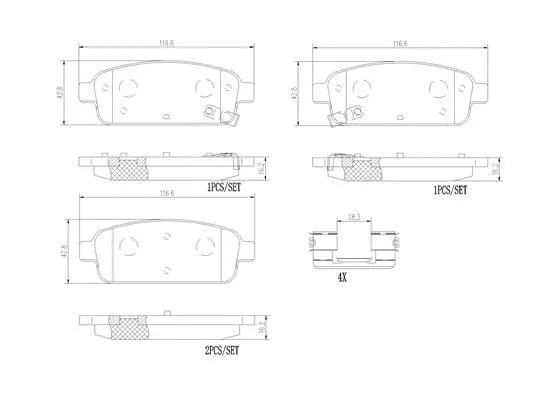 Brake Pad Set, disc brake (P59087N)