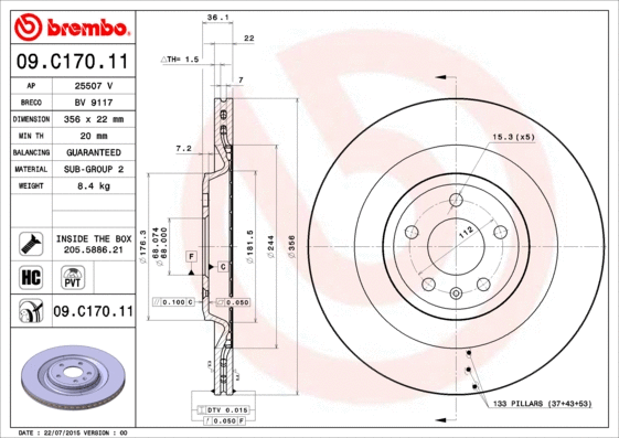Brake Disc (09.C170.11)