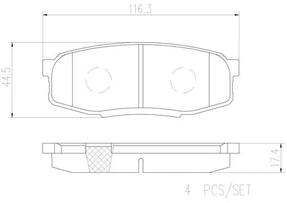 Brake Pad Set, disc brake (P83098N)