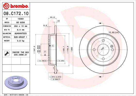 Brake Disc (08.C172.10)
