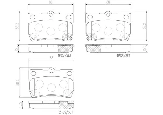 Brake Pad Set, disc brake (P83073N)