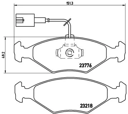 Brake Pad Set, disc brake (P 23 122)