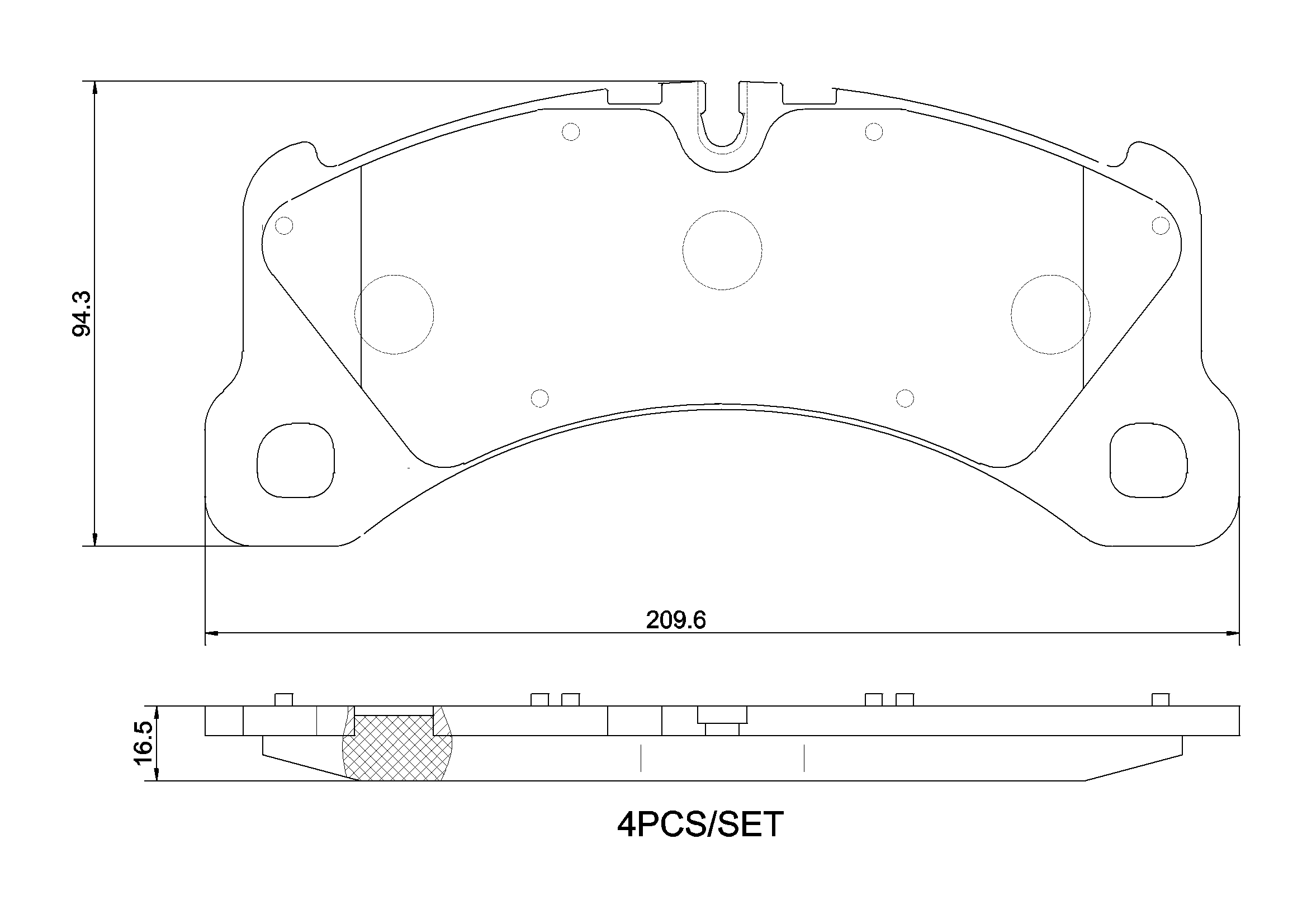 Brake Pad Set, disc brake (P65047N)