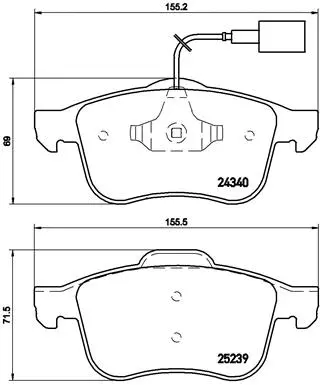 Brake Pad Set, disc brake (P 23 132)