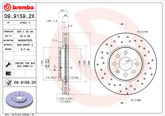 Brake Disc (09.9159.2X)