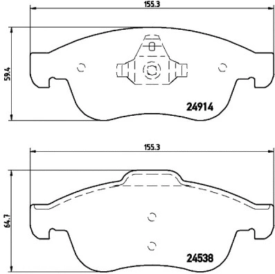 Brake Pad Set, disc brake (P 68 050)
