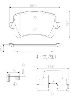 Brake Pad Set, disc brake (P85109N)