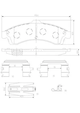 Brake Pad Set, disc brake (P10009N)
