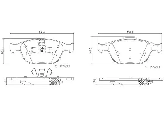 Brake Pad Set, disc brake (P24058N)