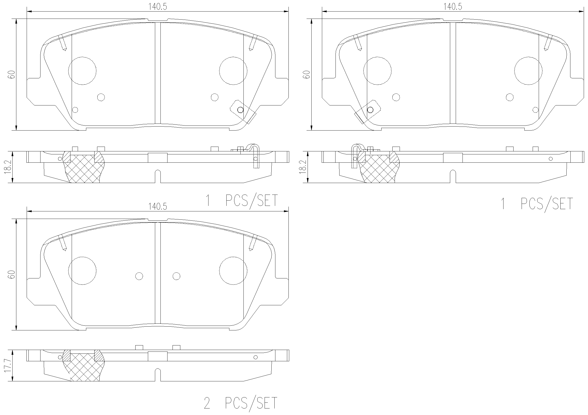Brake Pad Set, disc brake (P 30 128)