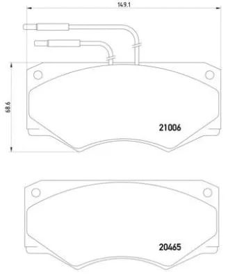 Brake Pad Set, disc brake (P A6 002)