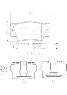 Brake Pad Set, disc brake (P83089N)