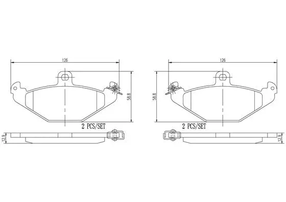 Brake Pad Set, disc brake (P59026N)