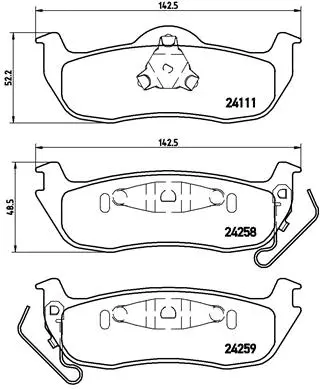 Brake Pad Set, disc brake (P 37 011)