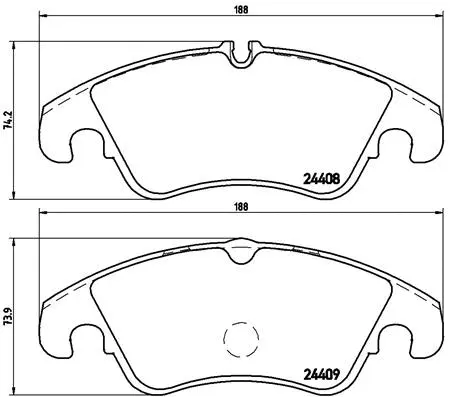Brake Pad Set, disc brake (P 24 074)
