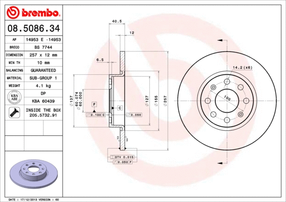 Brake Disc (08.5086.34)