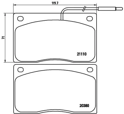 Brake Pad Set, disc brake (P 68 012)
