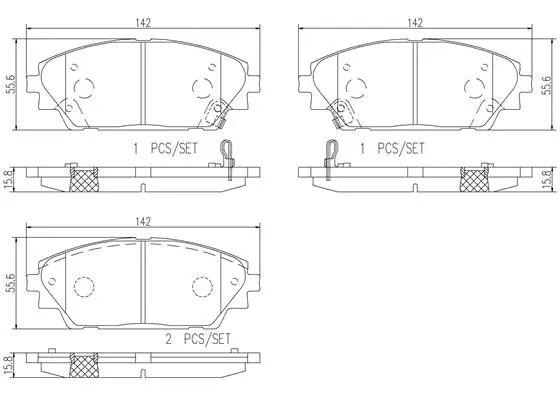 Brake Pad Set, disc brake (P49050N)
