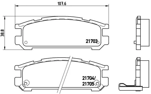 Brake Pad Set, disc brake (P 78 005)