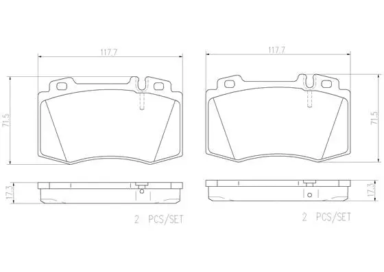 Brake Pad Set, disc brake (P50053N)