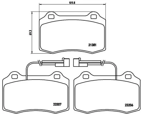 Brake Pad Set, disc brake (P 23 074)