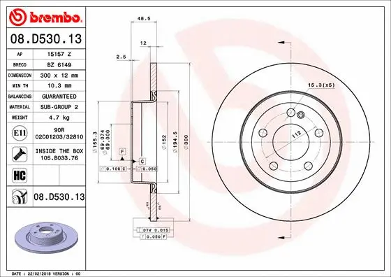 Brake Disc (08.D530.13)