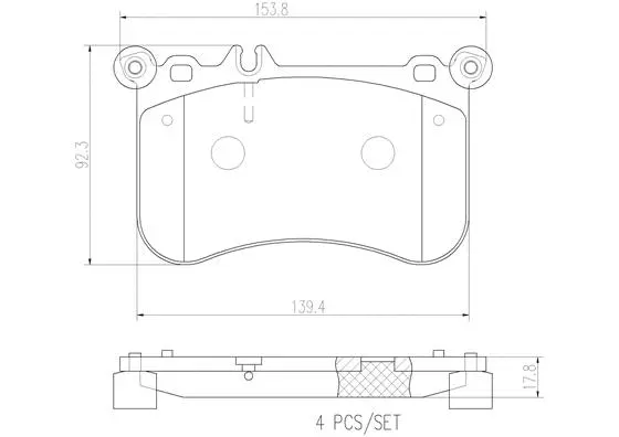 Brake Pad Set, disc brake (P50097N)