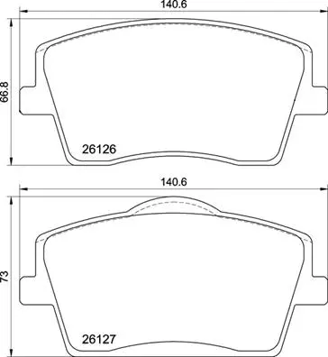 Brake Pad Set, disc brake (P 86 031)