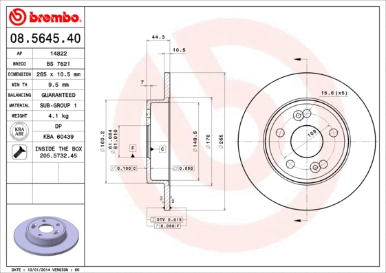 Brake Disc (08.5645.40)