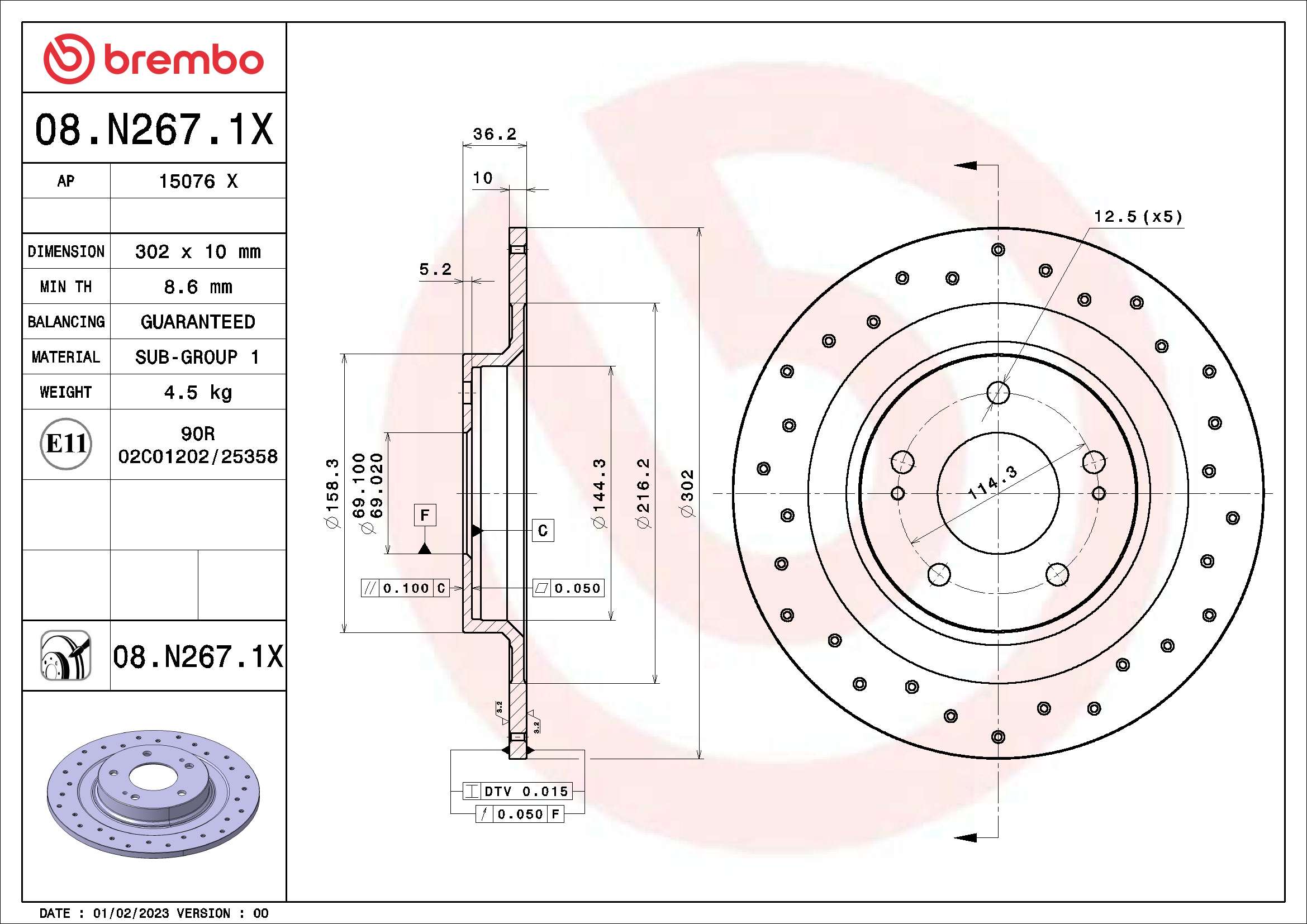 Brake Disc (08.N267.1X)