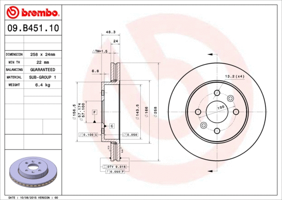 Brake Disc (09.B451.10)