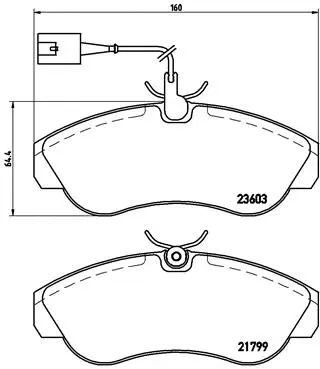 Brake Pad Set, disc brake (P 23 084)