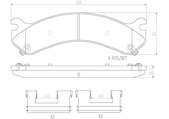 Brake Pad Set, disc brake (P10041N)