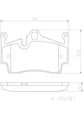Brake Pad Set, disc brake (P65028N)