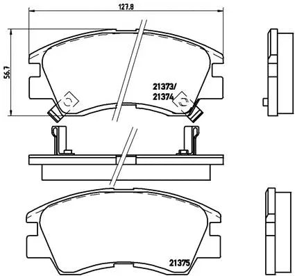 Brake Pad Set, disc brake (P 54 008)