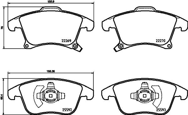 Brake Pad Set, disc brake (P 24 173)