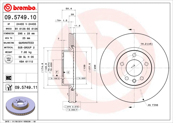 Brake Disc (09.5749.10)
