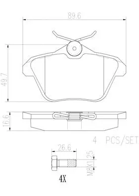 Brake Pad Set, disc brake (P23067N)
