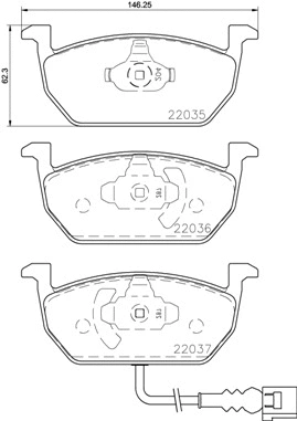Brake Pad Set, disc brake (P 85 137)