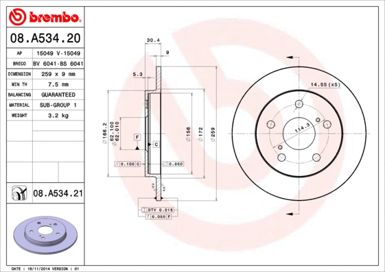 Brake Disc (08.A534.20)