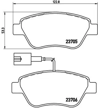 Brake Pad Set, disc brake (P 23 141)