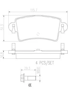 Brake Pad Set, disc brake (P59040N)