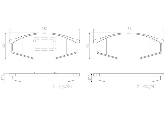 Brake Pad Set, disc brake (P56012N)